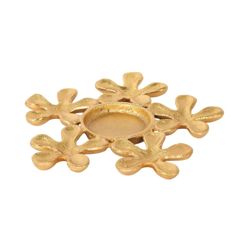 Golden Flora Tealight Holder media 3