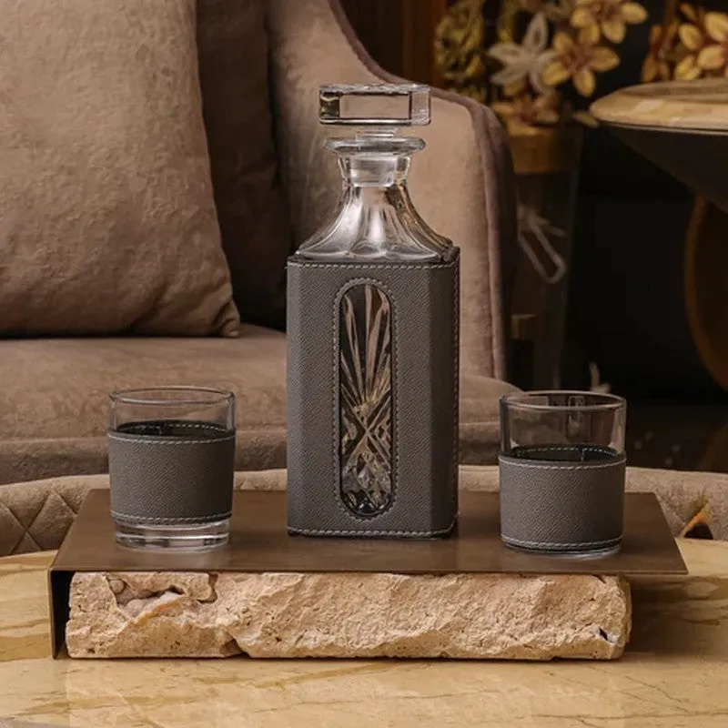 Barrel Craft Glass Decanter - Three Piece Set media 1