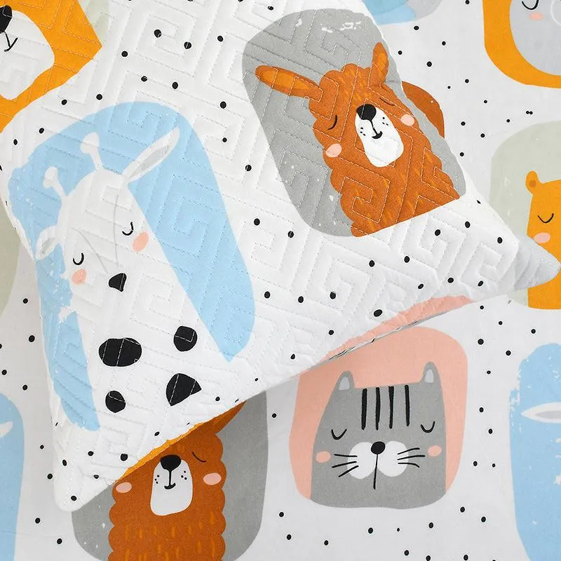Funky Safari Kids Quilted Bedding Set - Five Piece Set media 4
