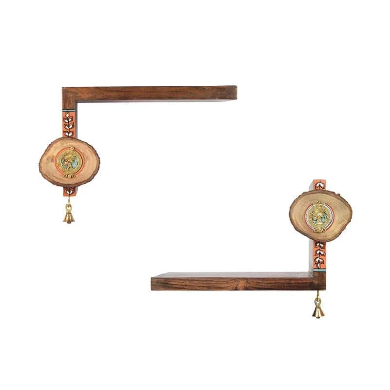 Tribal Trove Wall Shelf - Set Of Two media 3