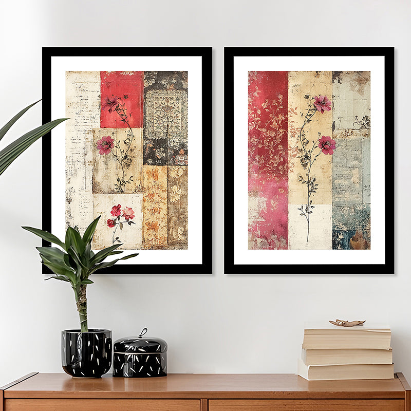 Muted Earth Wall Art With Frame - Set Of Two media 4