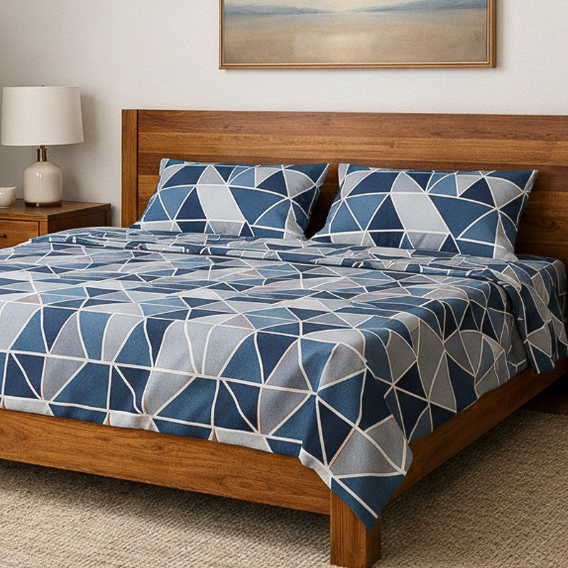 Cool Blues Microfiber Bedsheet - 125 GSM media 3