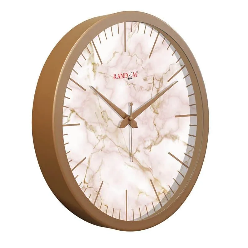 Quizi Marbled Wall Clock - Peach media 3