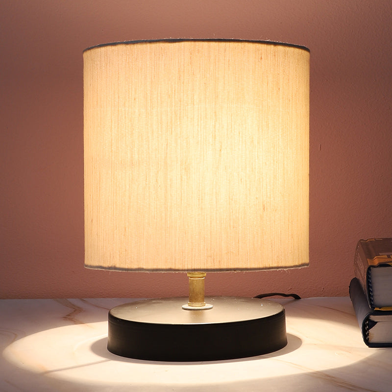 Urbane Loop Solid Iron Table Lamp - Beige,Black