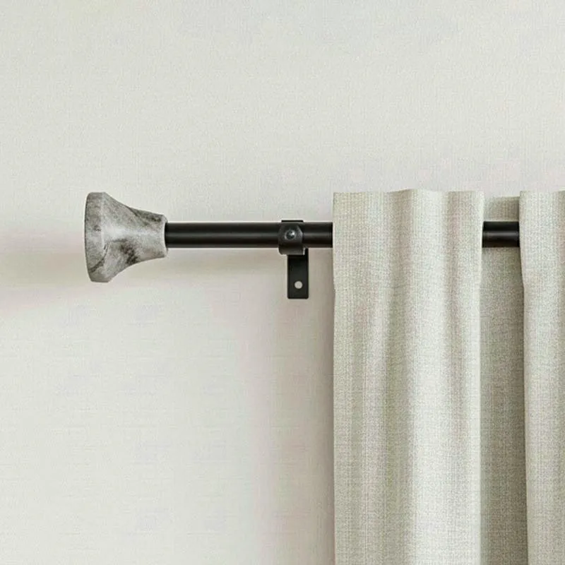 Strativa Extendable 1" Single Curtain Rod With Urn Finial & Brackets media 1