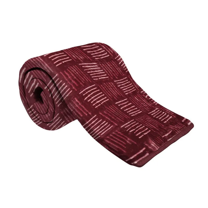 Monte Carlo Velvet Nightfall Blanket (Maroon)- 1022 GSM media 5