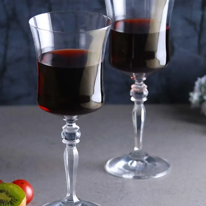 Old-school Bohemia Crystal Red Wine Glasses (300 ml) - Set of Six media 1
