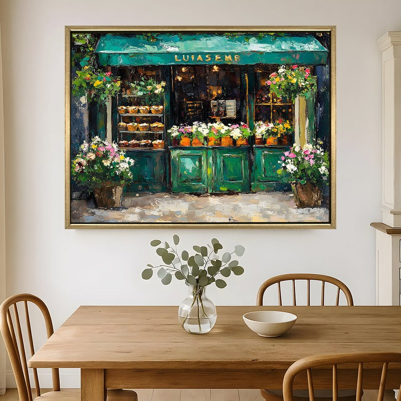 Bloomery Canvas Wall Painting With Frame