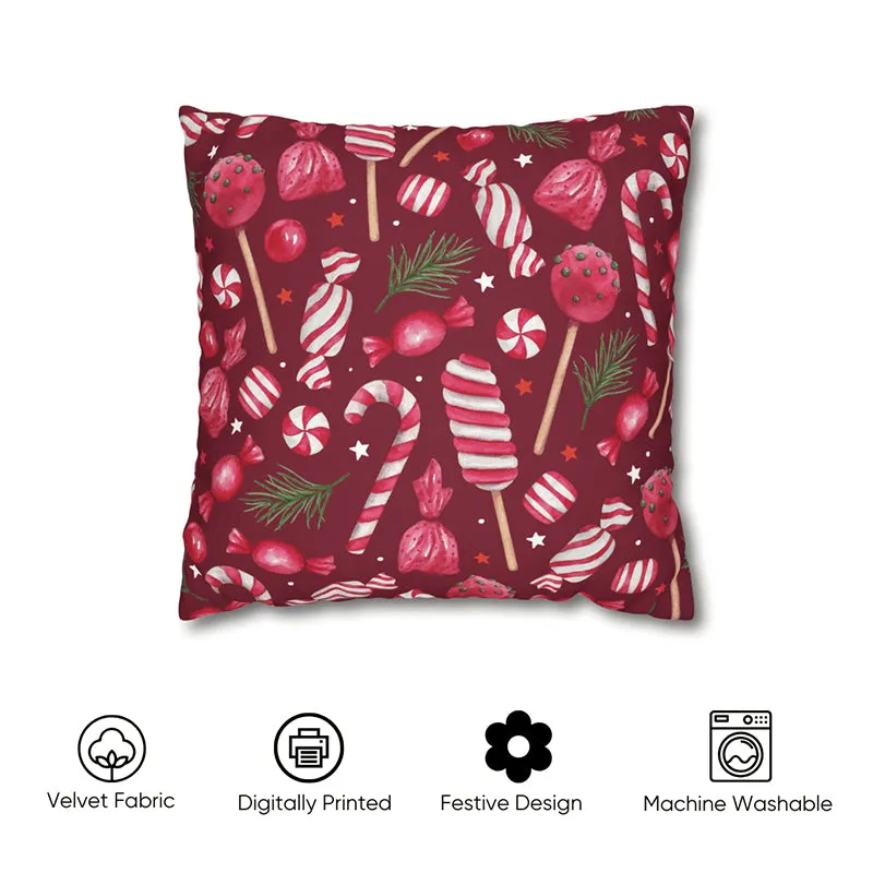Yuletide Wonders Velvet Christmas Cushion Cover - Set Of Five media 3