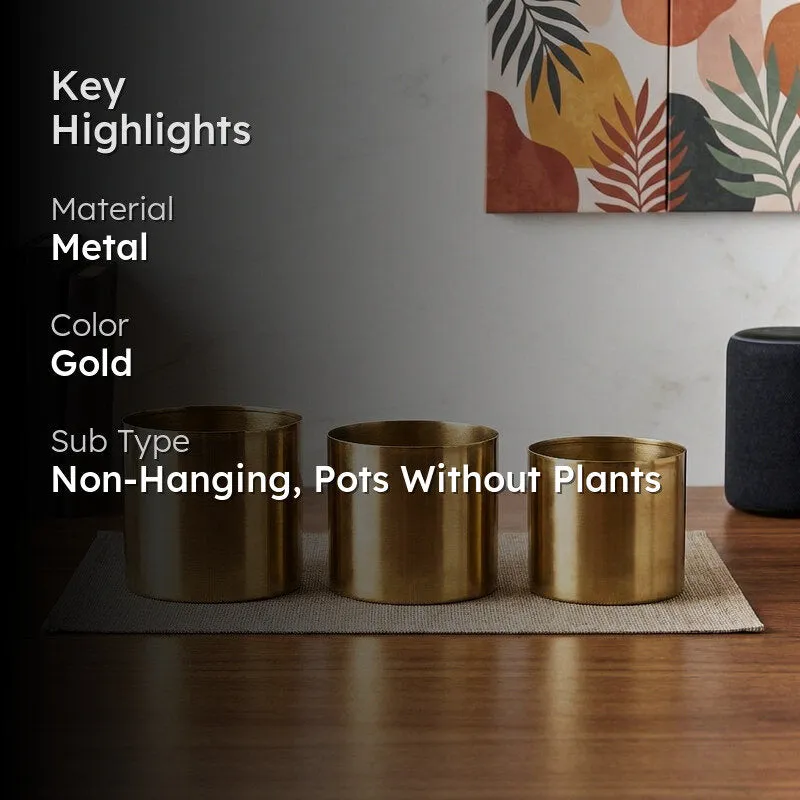 Maude Metal Planter - Set Of Three media 2
