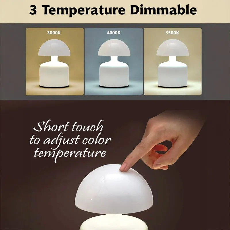 NovaLite Mushroom Metal Table Lamp - White media 7