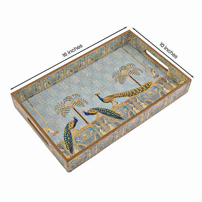 Chitramayi Wood Serving Tray media 8