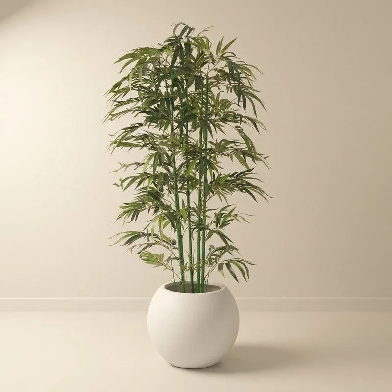 NatureNest Artificial Plant With Black Plastic Pot - 6.9 ft media 3