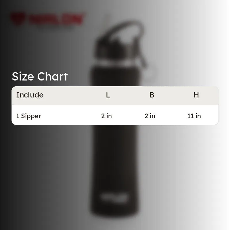 Valento Sipper Water Bottle (Black) - 750 mL media 6