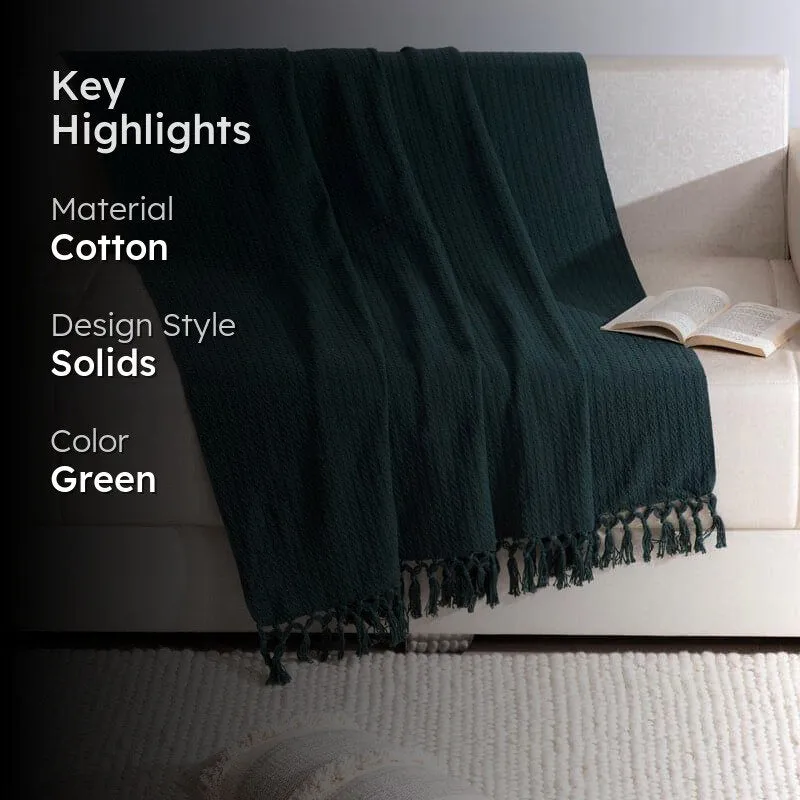 Zody Woven Throw - Dark green media 2