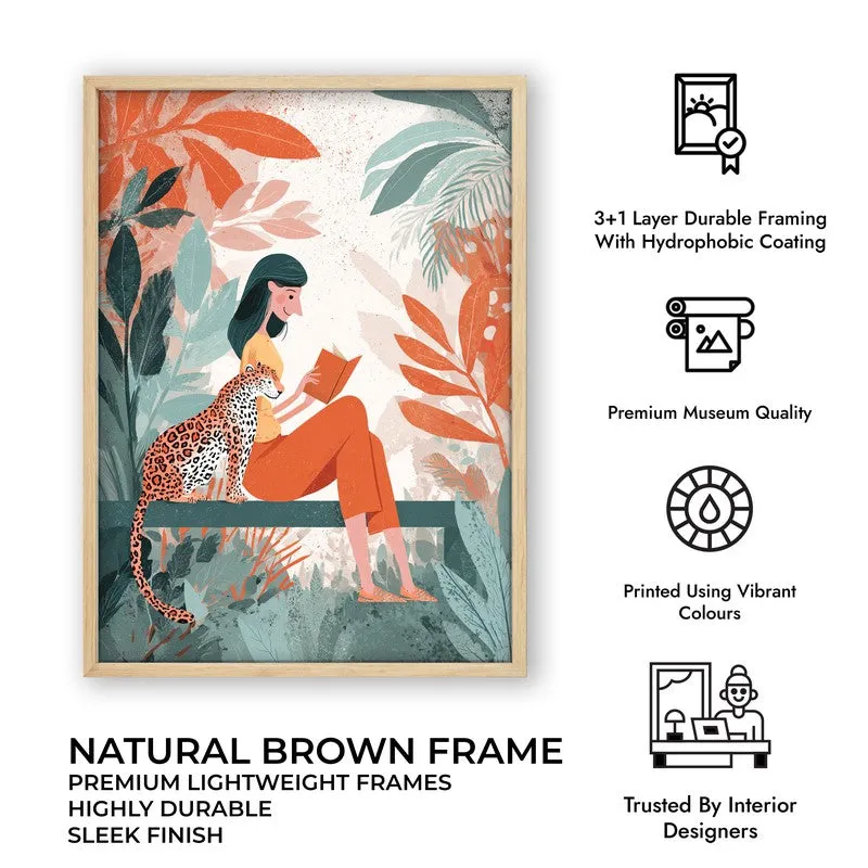 ForestReverie Canvas Wall Painting - Brown Frame media 10