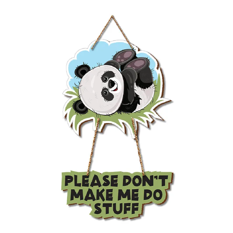 Monday Panda Wood MDF Wall Hanging media 3