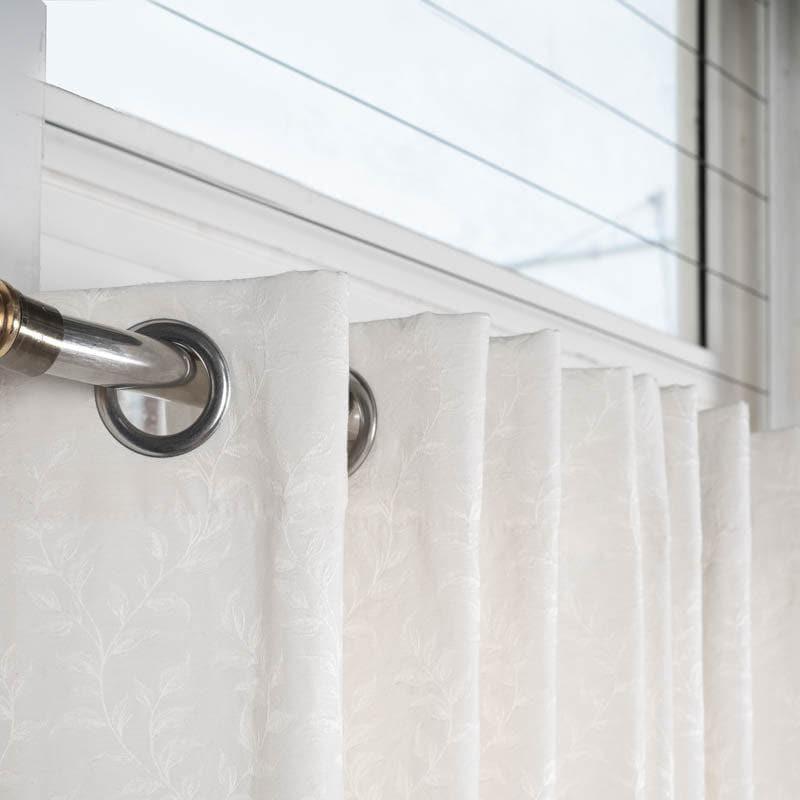 Noor Jacquard Single Curtain (White) media 5