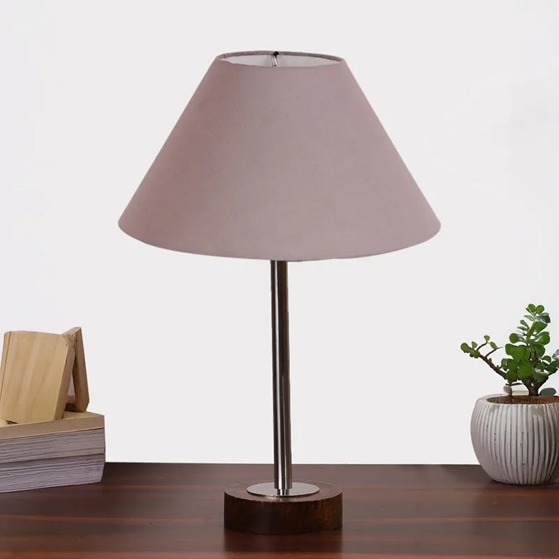 Cotin II Rodin Wooden Table Lamp - Grey,Silver,Brown media 3