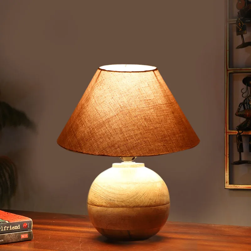 Cotin II Orb Cotton Table Lamp - Grey,Brown media 1