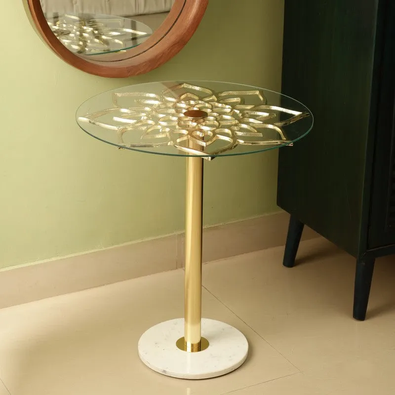 Eden's Flower Side Table - Gold media 3
