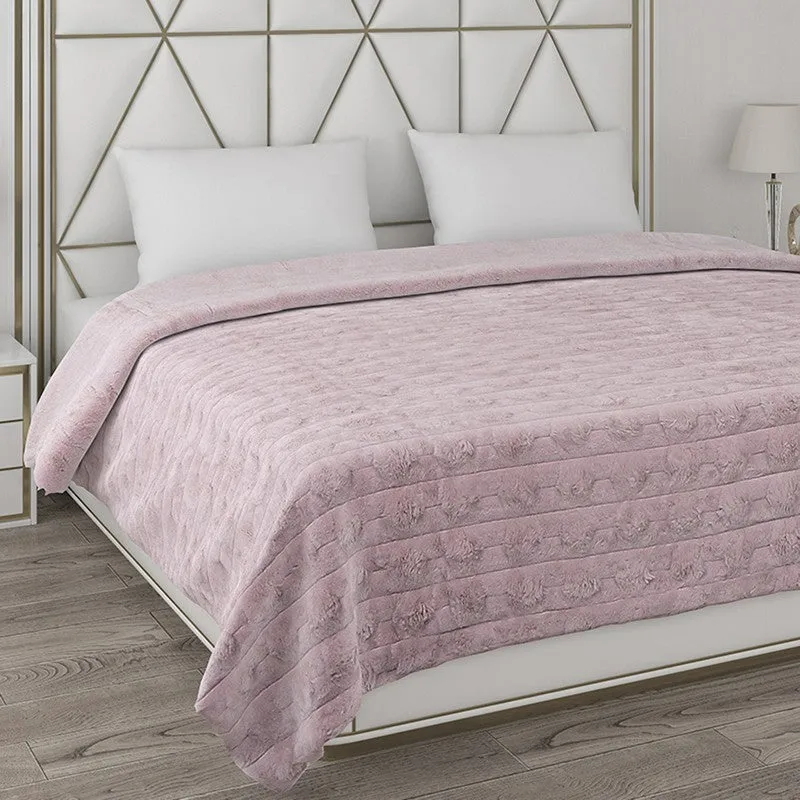 Monte Carlo Crimson Comfort Reveisible Blanket (Pink) - 850 GSM media 5