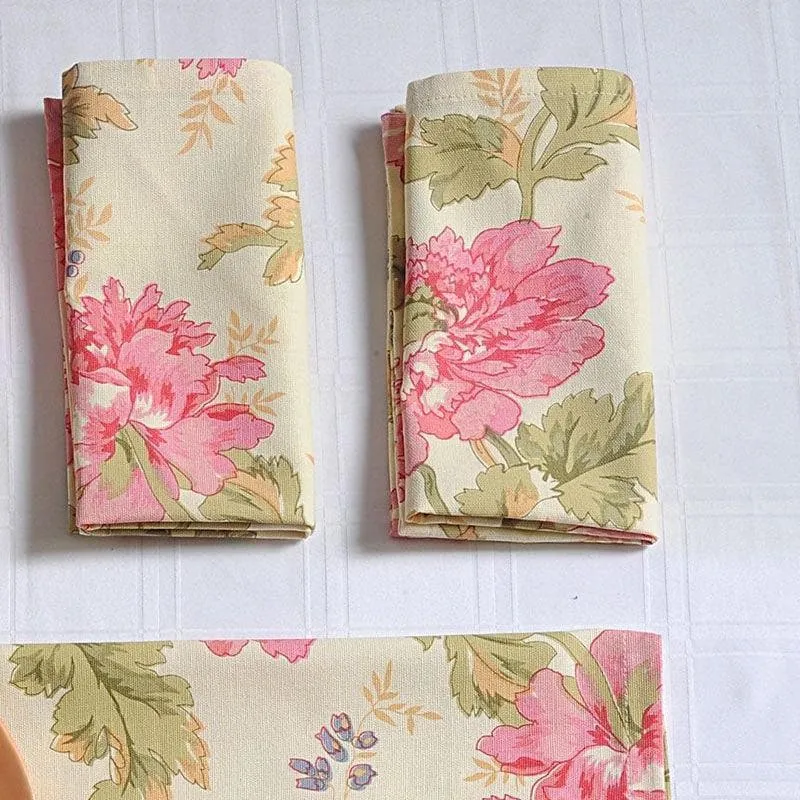 Swayam Floral bliss Dinner Napkins - Set Of Six media 3