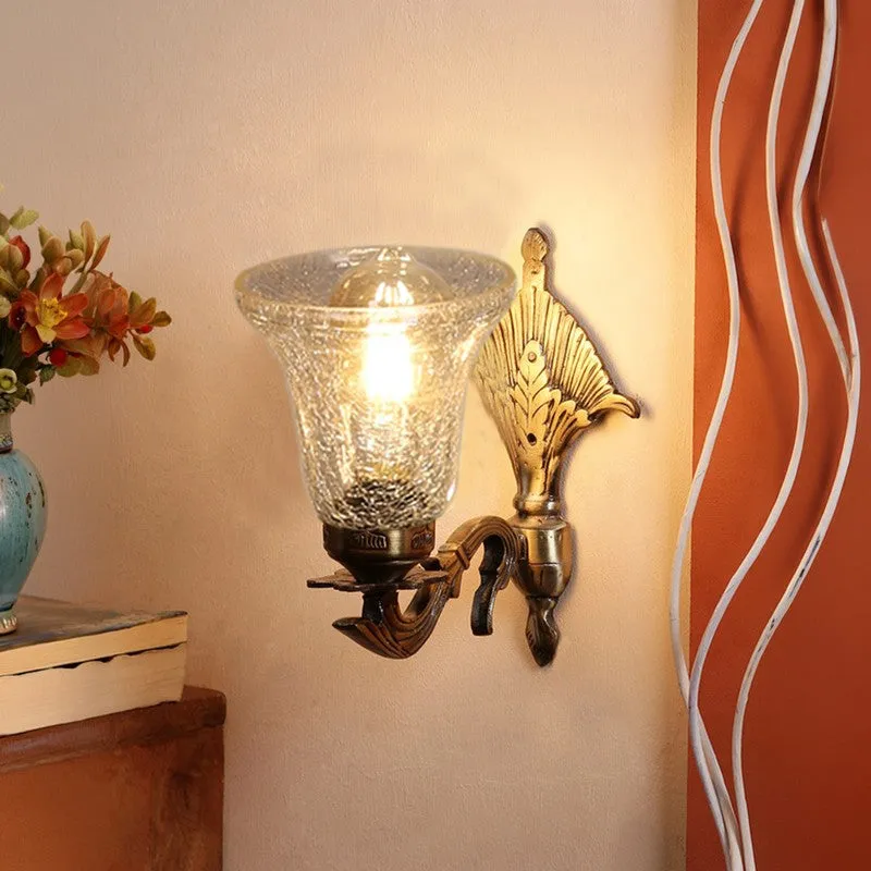 Crystal Flare Antique Base Glass  Wall Lamp media 3