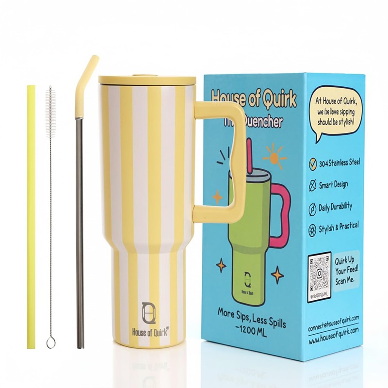 Urban Stripe Stainless Steel Tumbler - 1200 ML media 6