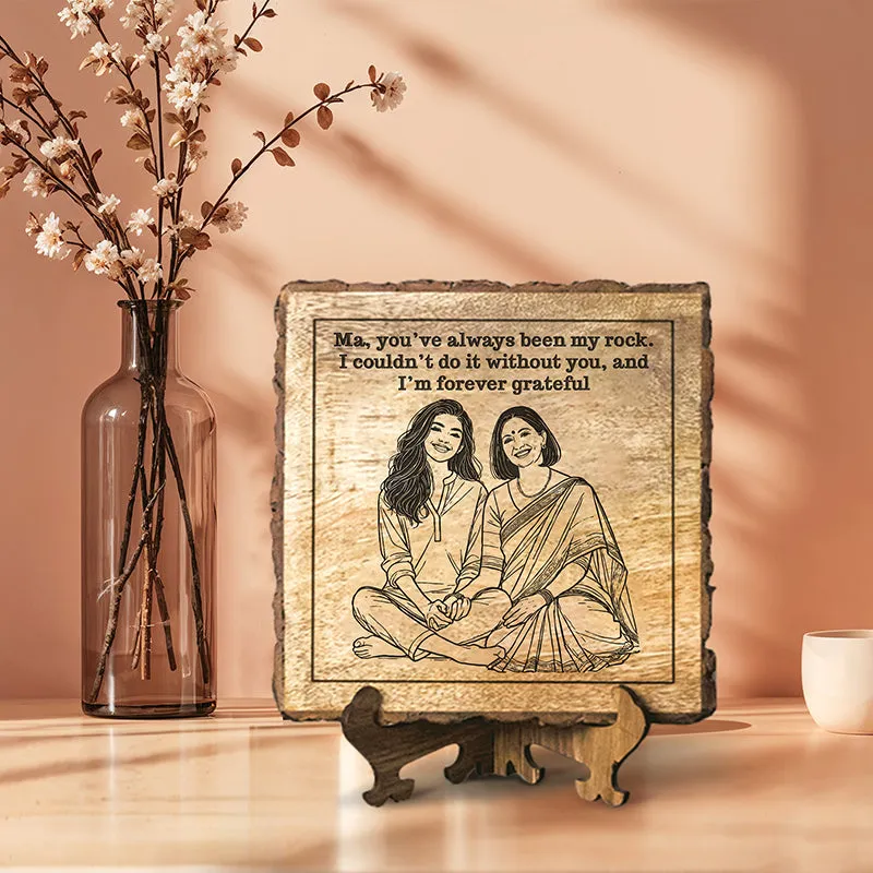 You're My Rock Wood Showpiece - Square media 1