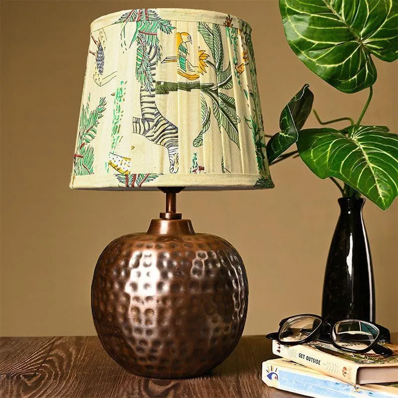 Noa Hammered Fabric Table Lamp - Multicolor media 3