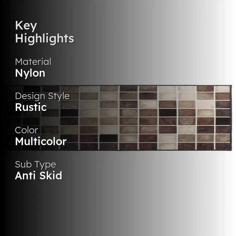 Symmetra Nylon Runner Rug - Beige media 2