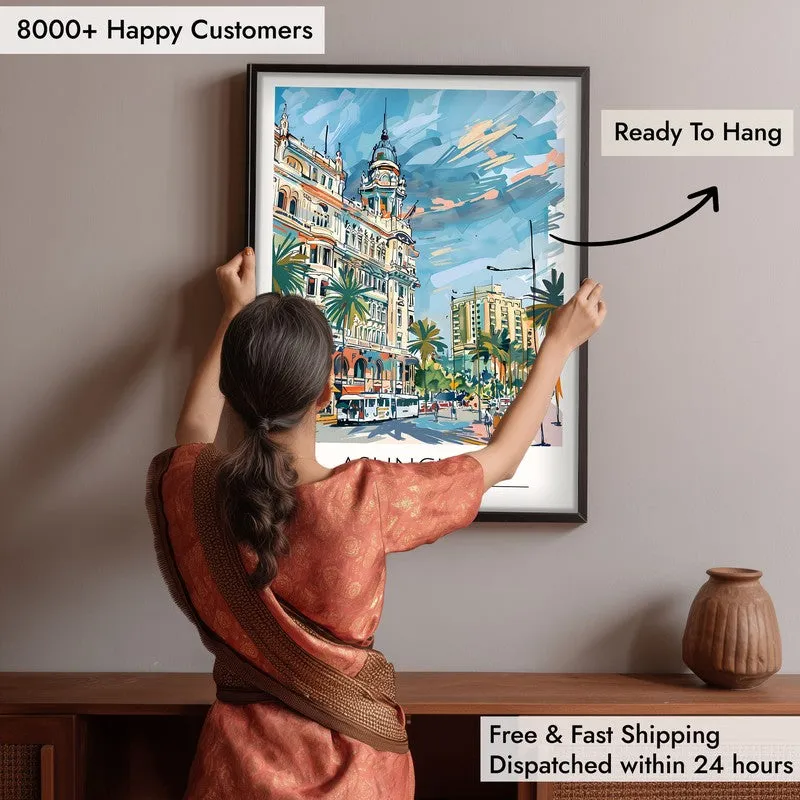 Vintage Asunción Framed Canvas Wall Painting media 6