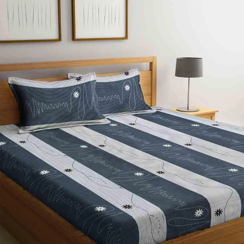 Pinstripes Drama Bedsheet - 140 GSM media 3