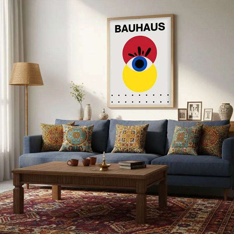 The Eye Archival Canvas Wall Art - Natural Brown Frame media 3