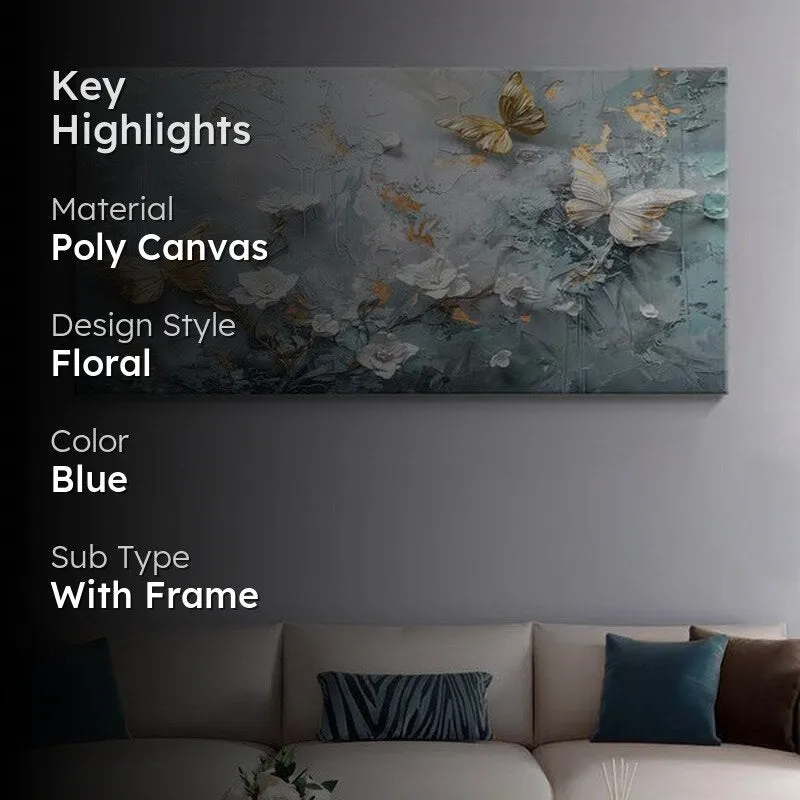 Butterfly Blossom Poly Canvas Wall Painting media 2