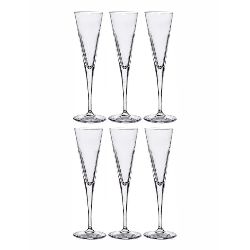 Pasabahce Twig Drop Flute Glasses (150 ML) - Set Of Six media 5