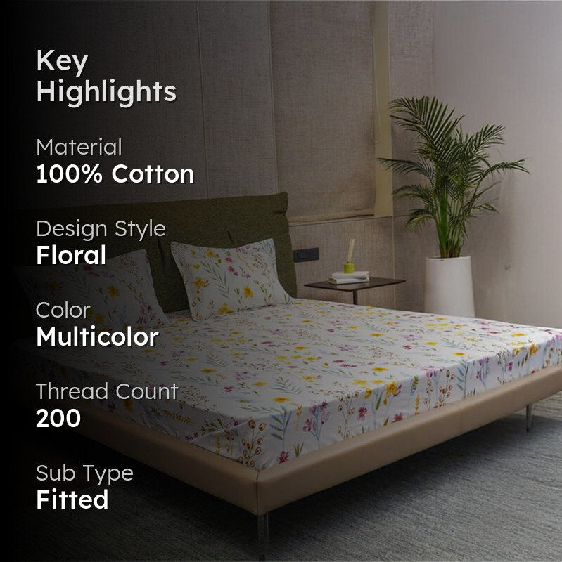 Urban Space Soralie Cotton Bedsheet - 200 TC media 2