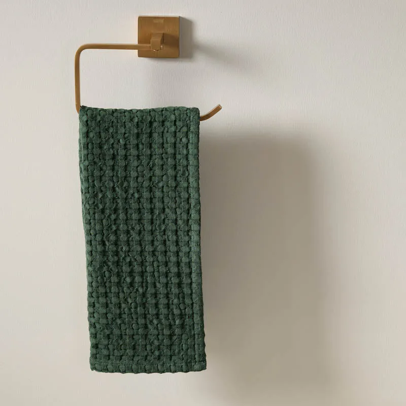 Cloud Soft Waffle Hand Towel (Green) - Set of Two media 3