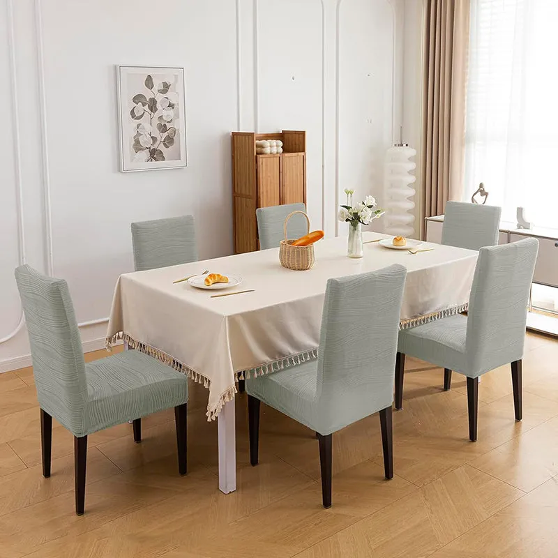 Wrapiq Solid Chair Cover (Light Grey) - Set Of Six media 1