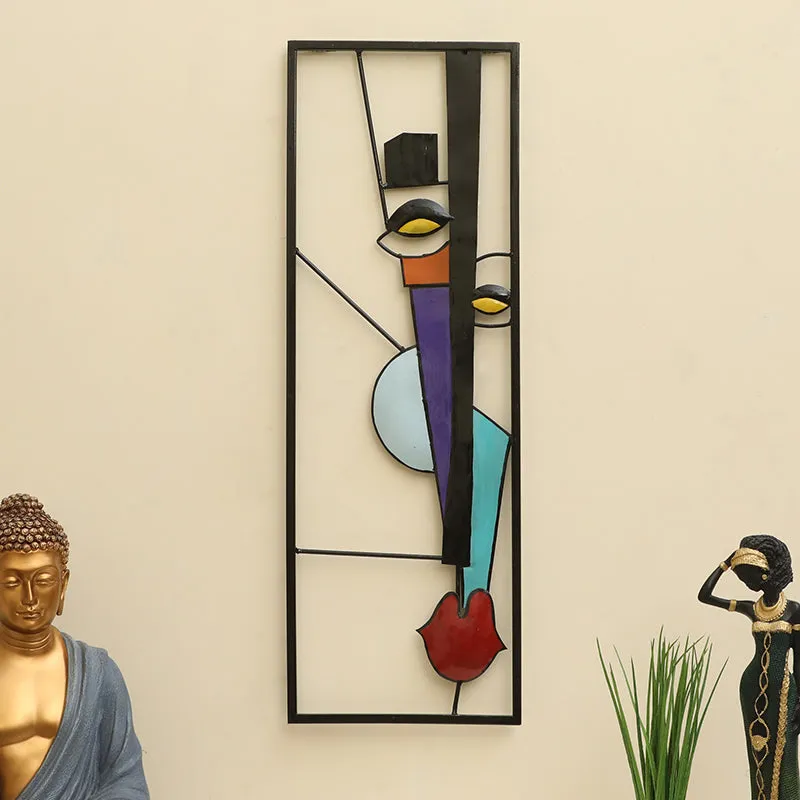 Abstract Face Metal Wall Accent media 1