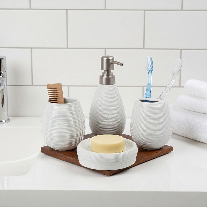 BathEssence Ceramic Bathroom Set - Four Piece Set