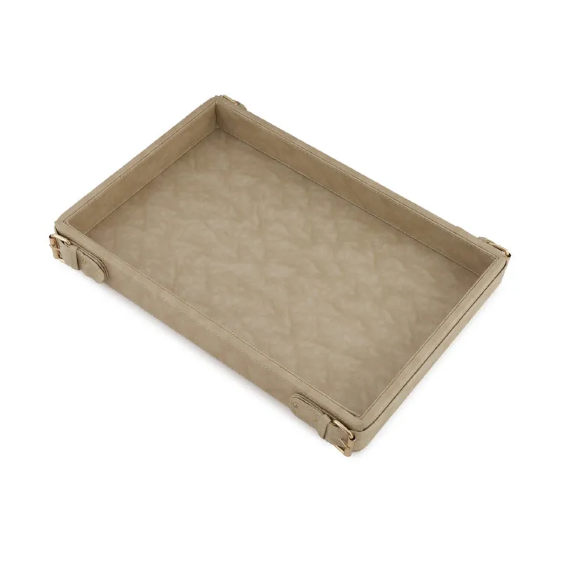 Redvo Vegan Leather Serving Tray - Beige media 4