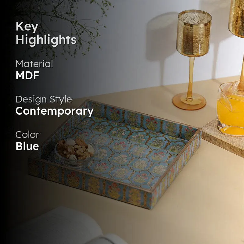 Fleur Jharokha Luxe Serving Tray - Square media 2