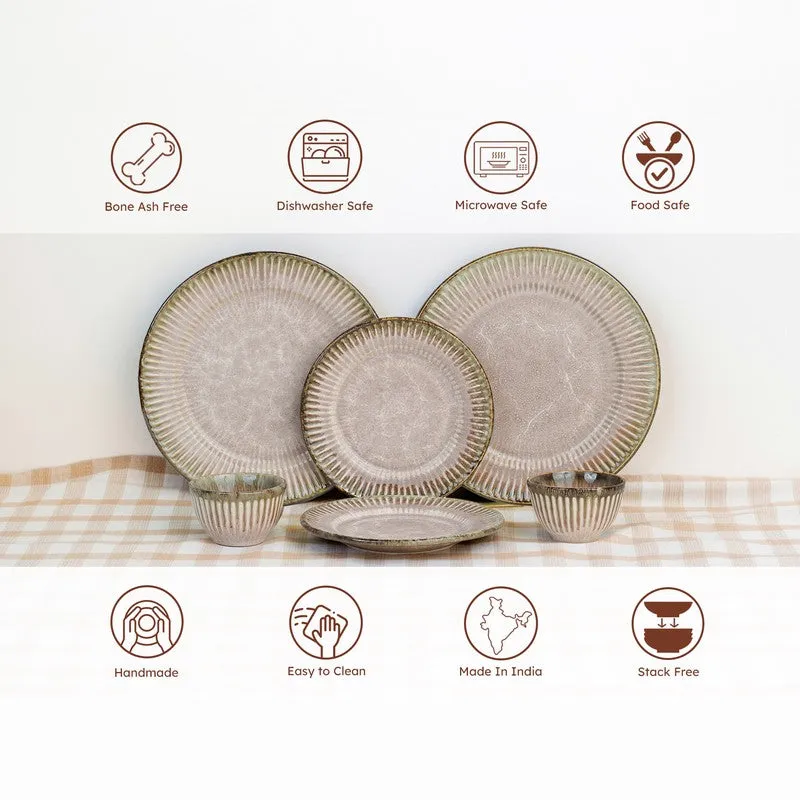 Mintora Pink Ceramic Dinner Set - 8 Piece Set media 6