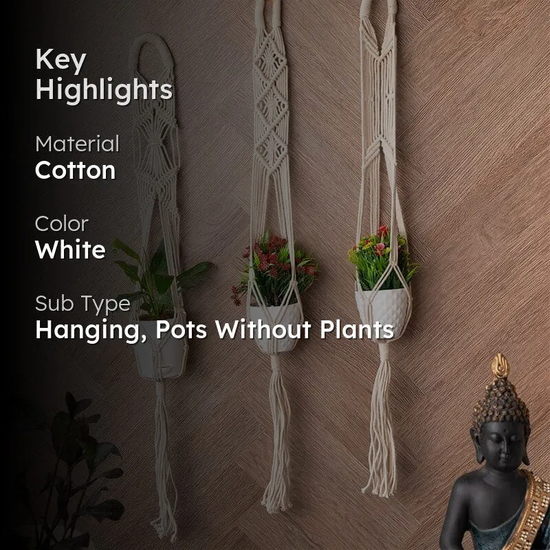 Cosette Macrame Planter - Set Of Three media 2