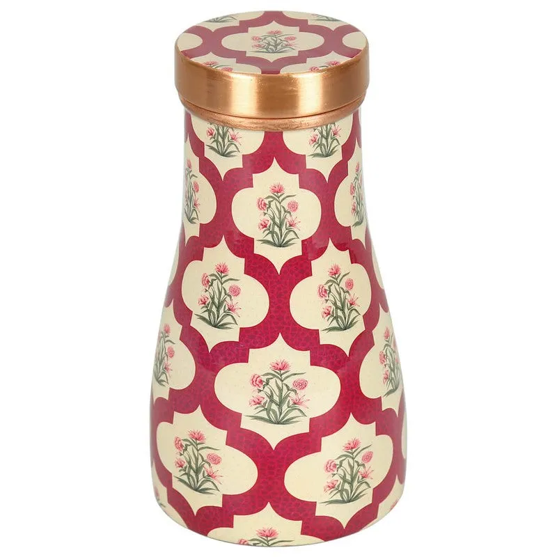 Poppy Flower Copper Bottle - 800 mL media 5
