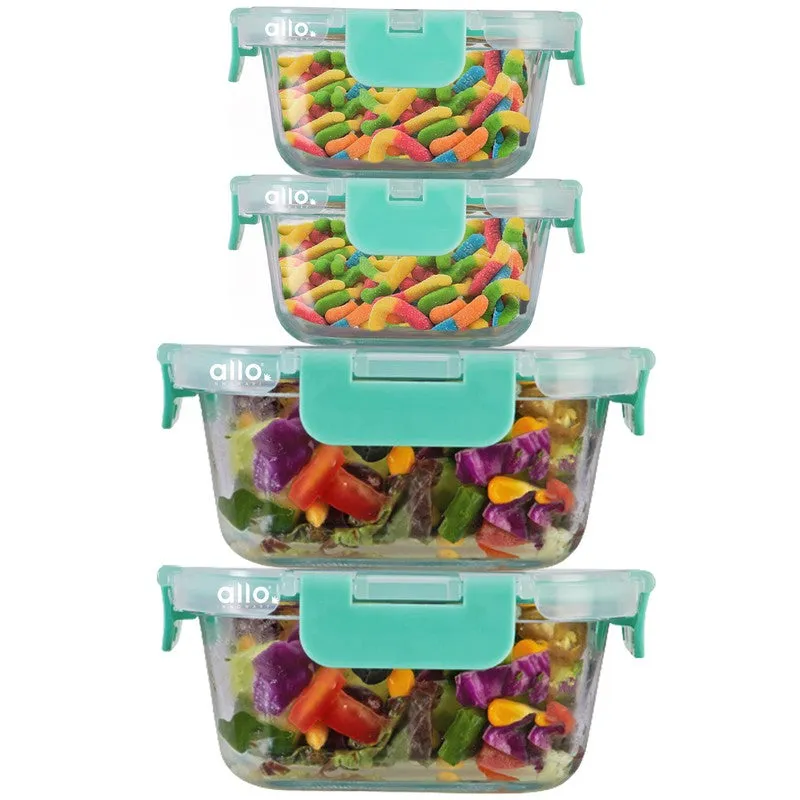 Grablo Leak Proof Glass Lunch Box - Set Of Four media 4