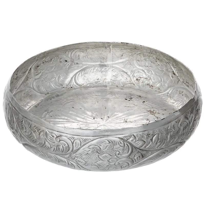 Royal Etched Metal Urli - Silver media 5