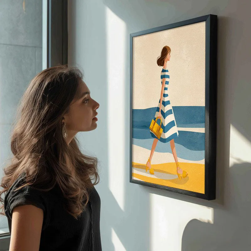 Seabreeze Canvas Wall Painting - Black Frame media 5